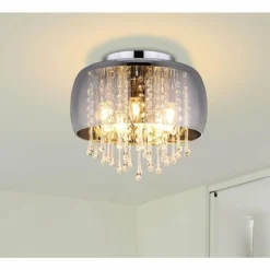 Lampe Turque-Luminaires Globo Lighting Plafonnier Globo KALLA Chrome, 5 lumières