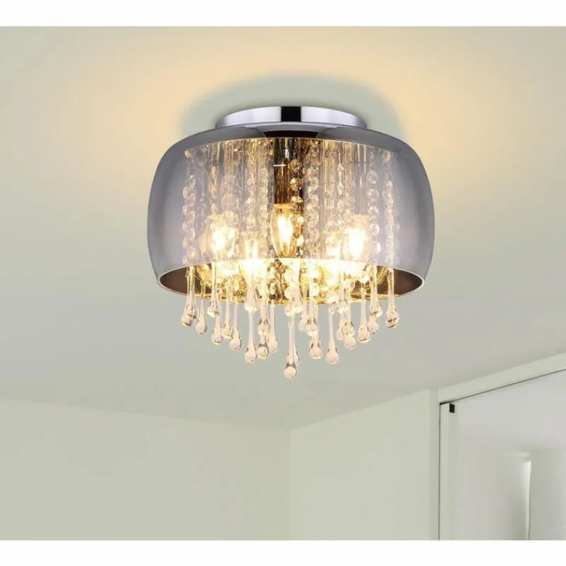 Lampe Turque-Luminaires Globo Lighting Plafonnier Globo KALLA Chrome, 5 lumières