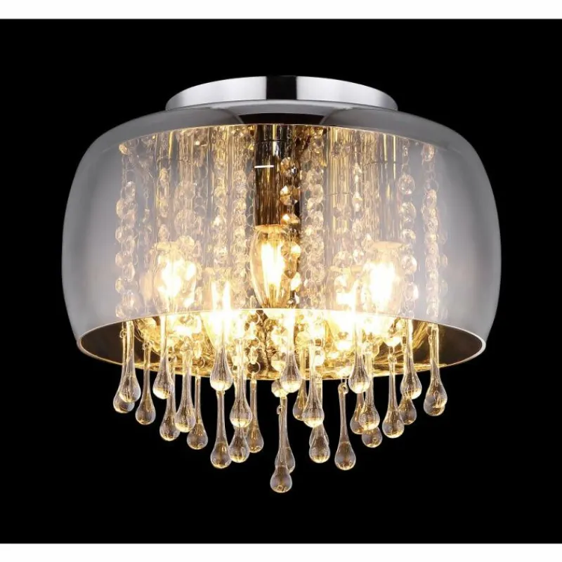 Lampe Turque-Luminaires Globo Lighting Plafonnier Globo KALLA Chrome, 5 lumières