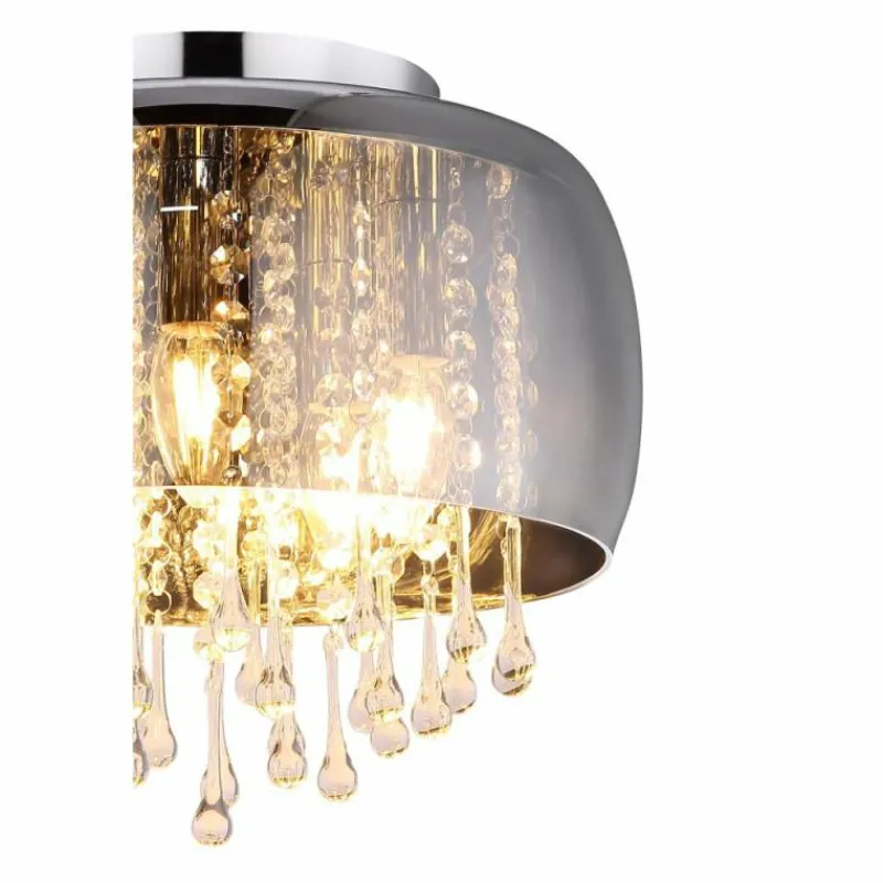 Lampe Turque-Luminaires Globo Lighting Plafonnier Globo KALLA Chrome, 5 lumières