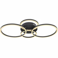 Luminaires Globo Lighting Plafonnier Globo KENDY LED Noir, 1 lumière* Éclairage Led