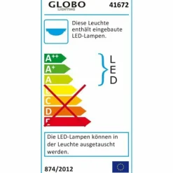 Luminaires Globo Lighting Plafonnier Globo KIRSTEN LED Blanc, 1 lumière* Éclairage Led