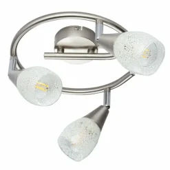 Luminaires Globo Lighting Plafonnier Globo KRISTALL Nickel mat, 3 lumières