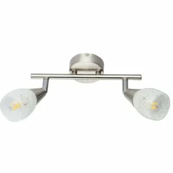 Luminaires Globo Lighting Plafonnier Globo KRISTALL Nickel mat, 2 lumières