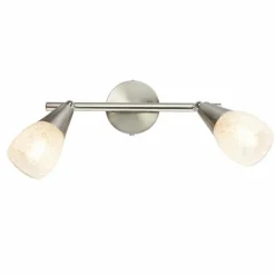 Luminaires Globo Lighting Plafonnier Globo KRISTALL Nickel mat, 2 lumières
