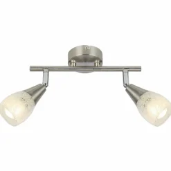 Luminaires Globo Lighting Plafonnier Globo KRISTALL Nickel mat, 2 lumières