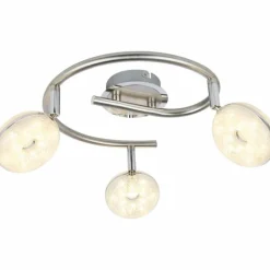 Luminaires Globo Lighting Plafonnier Globo LAILA LED Nickel mat, 3 lumières* Éclairage Led
