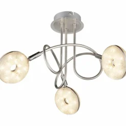 Luminaires Globo Lighting Plafonnier Globo LAILA LED Nickel mat, 3 lumières* Éclairage Led