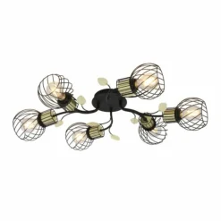 Luminaires Globo Lighting Plafonnier Globo LALLY Laiton, Noir, 6 lumières* Plafonniers