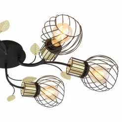Luminaires Globo Lighting Plafonnier Globo LALLY Laiton, Noir, 6 lumières* Plafonniers