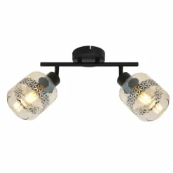Luminaires Globo Lighting Plafonnier Globo LAZARUS Noir, 2 lumières