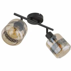 Luminaires Globo Lighting Plafonnier Globo LAZARUS Noir, 2 lumières