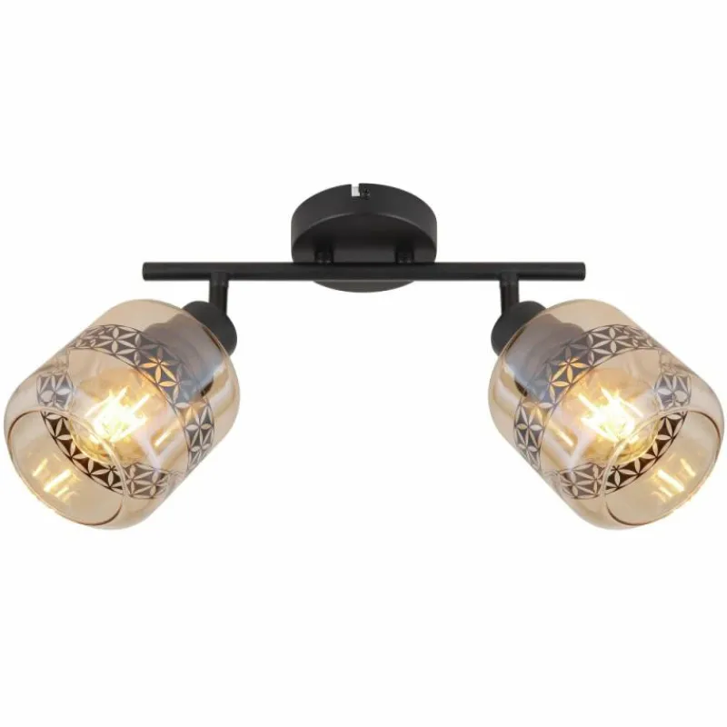 Luminaires Globo Lighting Plafonnier Globo LAZARUS Noir, 2 lumières
