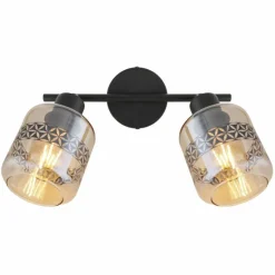 Luminaires Globo Lighting Plafonnier Globo LAZARUS Noir, 2 lumières