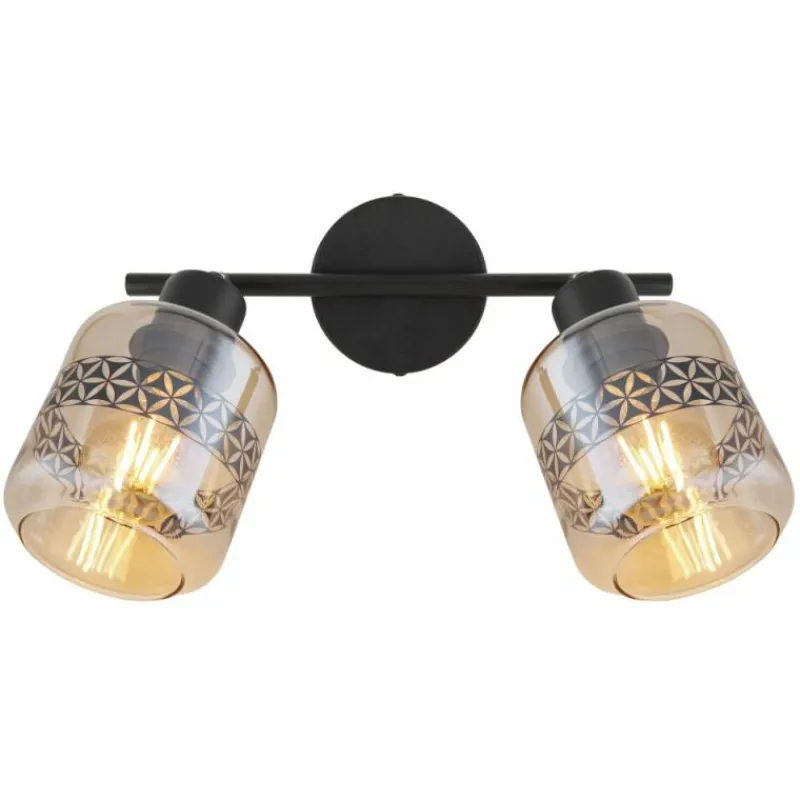Luminaires Globo Lighting Plafonnier Globo LAZARUS Noir, 2 lumières