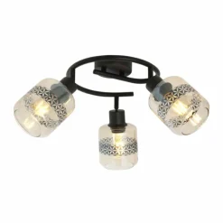 Luminaires Globo Lighting Plafonnier Globo LAZARUS Noir, 3 lumières