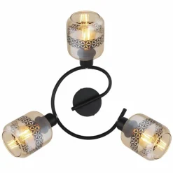 Luminaires Globo Lighting Plafonnier Globo LAZARUS Noir, 3 lumières