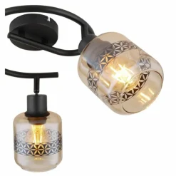 Luminaires Globo Lighting Plafonnier Globo LAZARUS Noir, 3 lumières