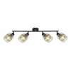 Luminaires Globo Lighting Plafonnier Globo LAZARUS Noir, 4 lumières