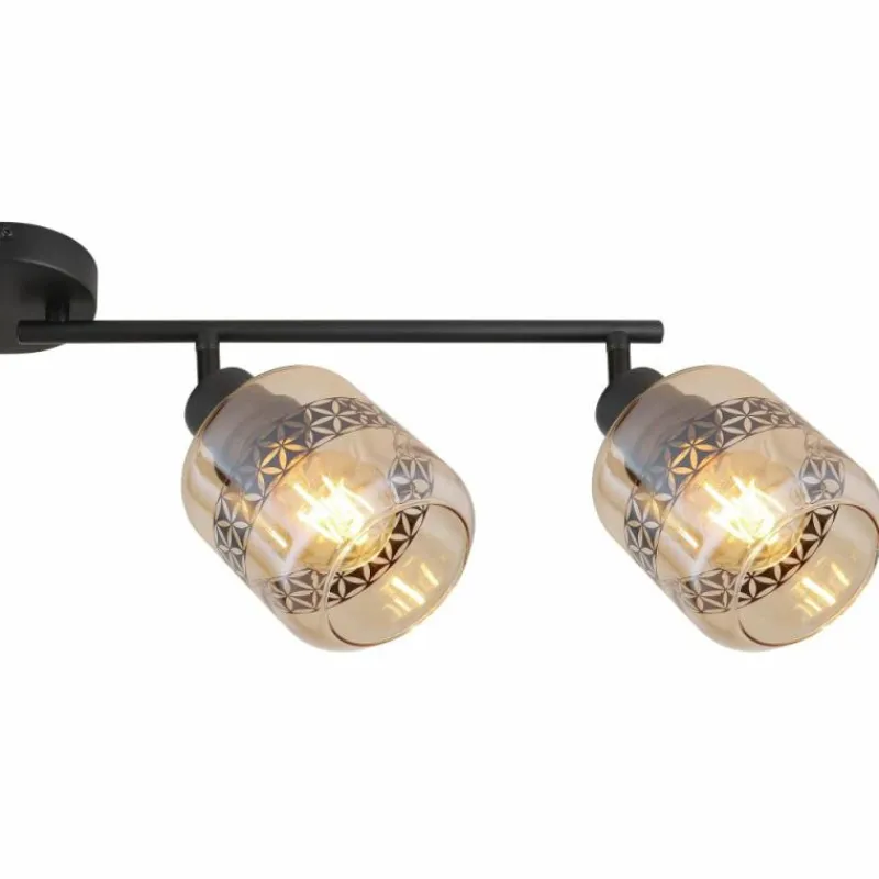 Luminaires Globo Lighting Plafonnier Globo LAZARUS Noir, 4 lumières
