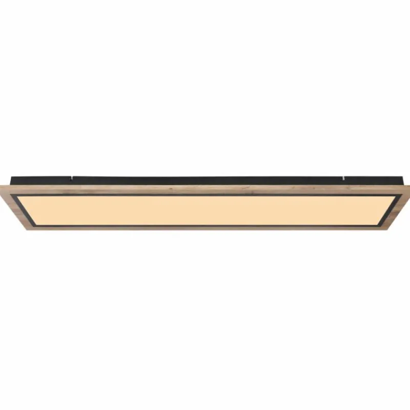 Lampes En Bois-Luminaires Globo Lighting Plafonnier Globo LEA LED Couleur bois, Noir, 1 lumière