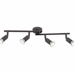 Luminaires Globo Lighting Plafonnier Globo LED Rouille, 4 lumières* Éclairage Led