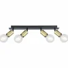 Luminaires Globo Lighting Plafonnier Globo LILIANA Vieux laiton, Noir, 4 lumières* Spots Et Projecteurs