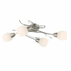 Luminaires Globo Lighting Plafonnier Globo Lilly Chrome, Nickel mat, 4 lumières