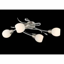 Luminaires Globo Lighting Plafonnier Globo Lilly Chrome, Nickel mat, 4 lumières