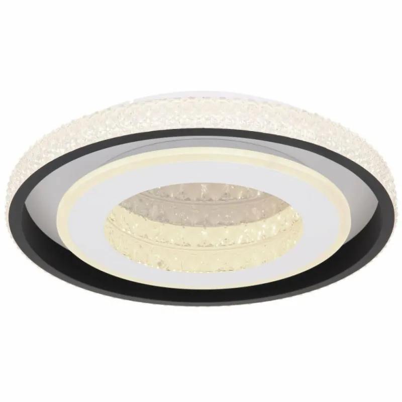 Luminaires Globo Lighting Plafonnier Globo LUCKY LED Noir, Blanc, 1 lumière, Télécommandes* Éclairage Led