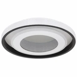 Luminaires Globo Lighting Plafonnier Globo LUCKY LED Noir, Blanc, 1 lumière, Télécommandes* Éclairage Led