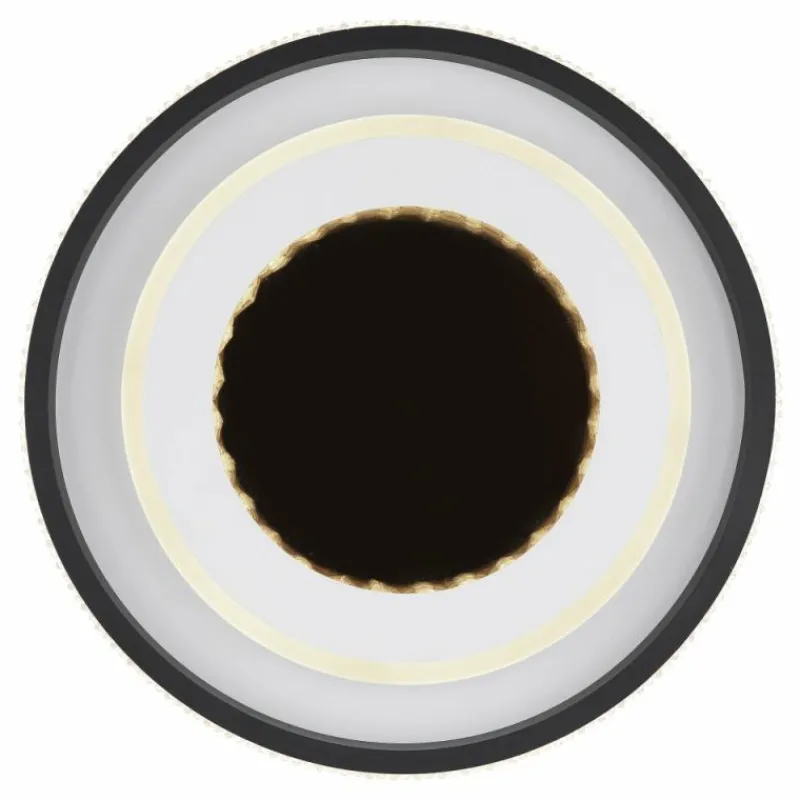 Luminaires Globo Lighting Plafonnier Globo LUCKY LED Noir, Blanc, 1 lumière, Télécommandes* Éclairage Led