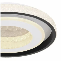 Luminaires Globo Lighting Plafonnier Globo LUCKY LED Noir, Blanc, 1 lumière, Télécommandes* Éclairage Led