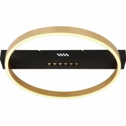 Lampes Dorées-Luminaires Globo Lighting Plafonnier Globo LUFFY LED Or, Noir, 1 lumière