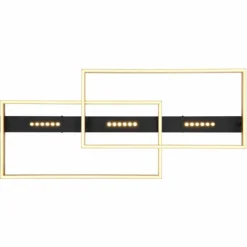 Lampes Dorées-Luminaires Globo Lighting Plafonnier Globo LUFFY LED Or, Noir, 1 lumière