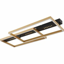 Lampes Dorées-Luminaires Globo Lighting Plafonnier Globo LUFFY LED Or, Noir, 1 lumière