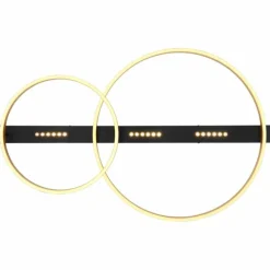 Lampes Dorées-Luminaires Globo Lighting Plafonnier Globo LUFFY LED Or, Noir, 1 lumière