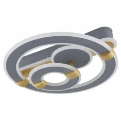 Lampes Dorées-Luminaires Globo Lighting Plafonnier Globo MARGY LED Or, Gris, 1 lumière, Télécommandes