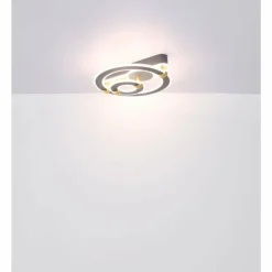 Lampes Dorées-Luminaires Globo Lighting Plafonnier Globo MARGY LED Or, Gris, 1 lumière, Télécommandes