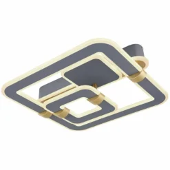 Lampes Dorées-Luminaires Globo Lighting Plafonnier Globo MARGY LED Or, Gris, 1 lumière, Télécommandes