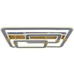 Lampes Dorées-Luminaires Globo Lighting Plafonnier Globo MARGY LED Or, Gris, 1 lumière, Télécommandes