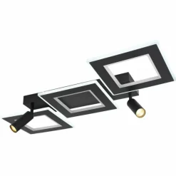 Luminaires Globo Lighting Plafonnier Globo MARIAN LED Noir, 1 lumière, Télécommandes, Changeur de couleurs* Éclairage Led