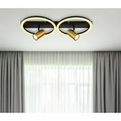 Luminaires Globo Lighting Plafonnier Globo MARRIE LED Laiton, Noir, 1 lumière* Éclairage Led