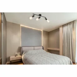 Luminaires Globo Lighting Plafonnier Globo MARTHA Noir, 3 lumières* Spots Et Projecteurs