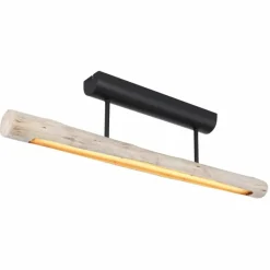 Lampes En Bois-Luminaires Globo Lighting Plafonnier Globo MELLA LED Noir, 1 lumière