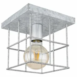 Lampes Industrielles-Luminaires Globo Lighting Plafonnier Globo MERRIL Zingué, 1 lumière