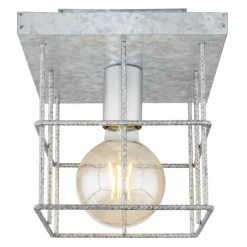 Lampes Industrielles-Luminaires Globo Lighting Plafonnier Globo MERRIL Zingué, 1 lumière
