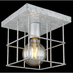 Lampes Industrielles-Luminaires Globo Lighting Plafonnier Globo MERRIL Zingué, 1 lumière