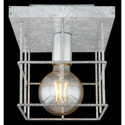Lampes Industrielles-Luminaires Globo Lighting Plafonnier Globo MERRIL Zingué, 1 lumière