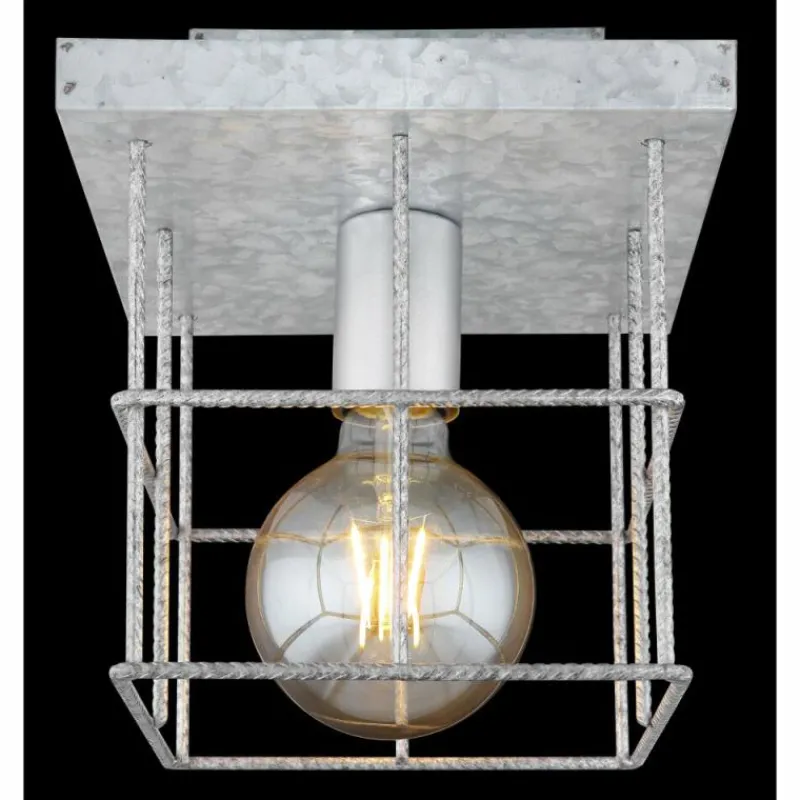Lampes Industrielles-Luminaires Globo Lighting Plafonnier Globo MERRIL Zingué, 1 lumière